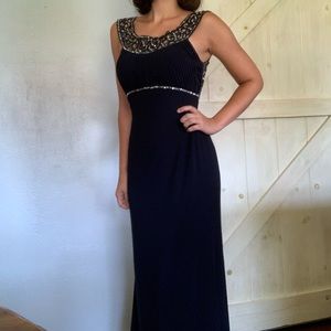 Navy Lowback Formal Dress
